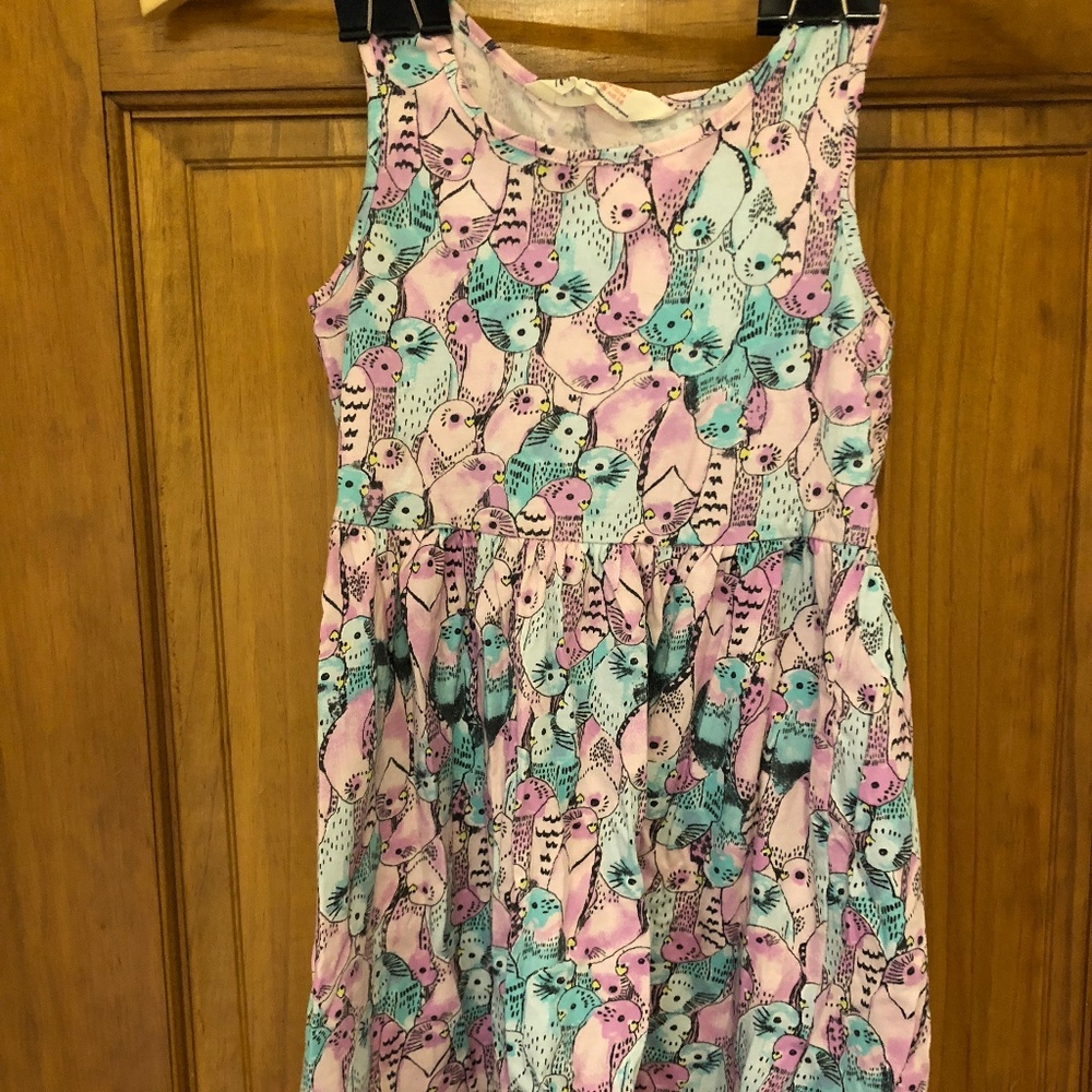 H&M Girls Summer Bird Dress Size 6-8